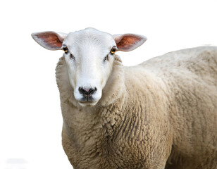 Fototapeta premium Sheep collection (portrait, standing), animal bundle isolated