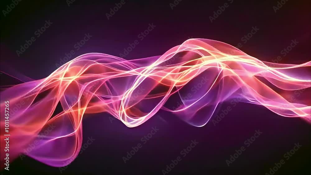Poster dynamic ribbons of light and shadow. abstract and minimalistic background video.