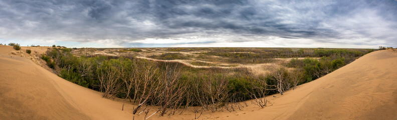 Saskatchewan sand dunes in autumn