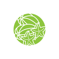 Star fruit icon vector illustration design