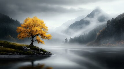 A scenic view of a river, with one side serene and peaceful while the other side is dark and murky, symbolizing the dual nature of trust and betrayal. Ultra-Realistic, Photo Realistic 