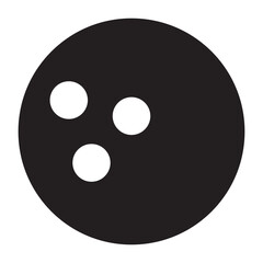 Obraz premium Bowling icon in solid style. Simple sports symbol vector illustration — pixel-perfect icon.