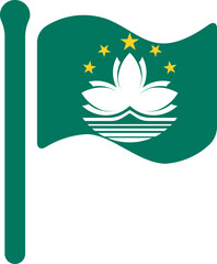 Macau Flag free flown Rounded icon