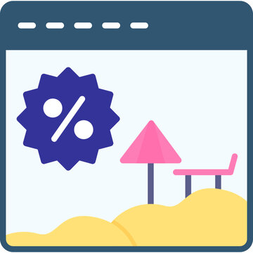 Online Sale Vication Book Icon