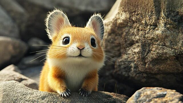 Adorable Pika on Rocks
