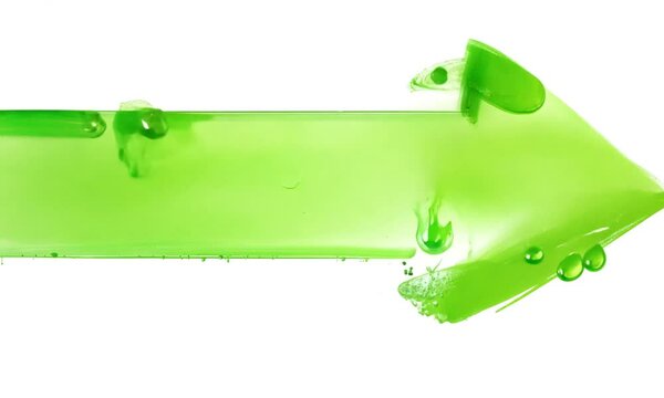 g hand drawn whand drawn watercolor arrow green on a white backgroundatercolo, reen liquid drop