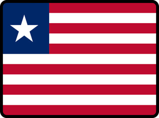 Liberia Flag Smooth rectangle icon