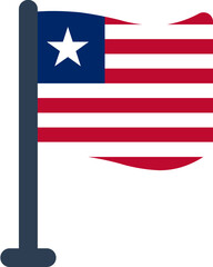 Liberia Flag Rounded