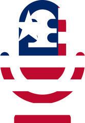 Liberia Flag on Microphone icon