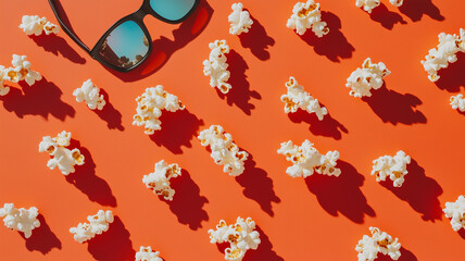 映画鑑賞のポップコーンとチケット