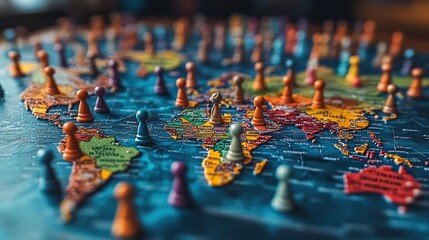 global business expanding horizons with international crm development showcasing interconnected markets diverse teams ,innovative strategies for growth ,customer relationship management