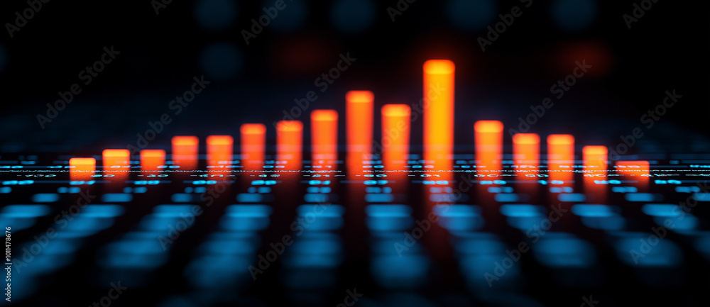 Poster digital background, can be used in the description of network abilities, technological processes, di