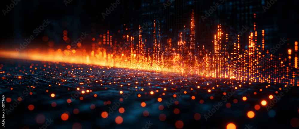 Poster digital background, can be used in the description of network abilities, technological processes, di