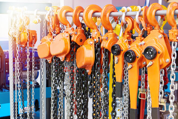 Manual hoisting equipments hook and chain industrial