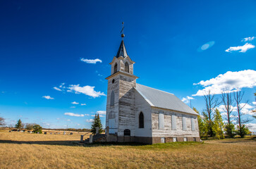 Abandoned church in the countryside 