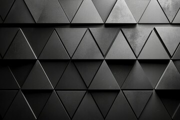 Black Triangular Geometric Pattern Wall Texture