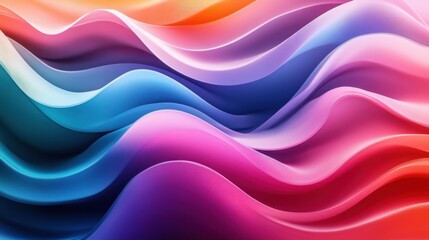 An abstract digital background featuring flowing waves and smooth gradients, with vibrant colors,  ideal for technology, creative design, and modern themes.