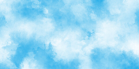 Abstract distressed grunge wall aged dark blue texture, Modern and paper texture design with sky blue cloud paint brush, Soft cloud in the sky background blue tone for wallpaper, 