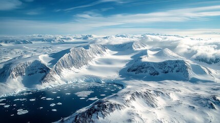 Fototapeta premium Scientists study extreme weather and environmental changes in polar regions.