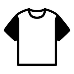 T-shirt icon in outline style. Simple shirt symbol vector illustration &mdash; pixel-perfect icon.