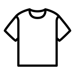 T-shirt icon in outline style. Simple shirt symbol vector illustration &mdash; pixel-perfect icon.