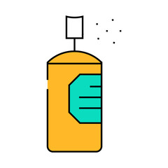 paint color bottle line icon vector. paint color bottle sign. isolated symbol illustration