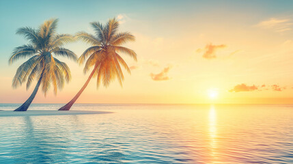 Golden Sunset Over Crystal Waters.