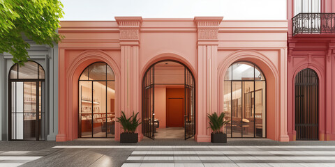 Obraz premium Facade pink boutique California hype