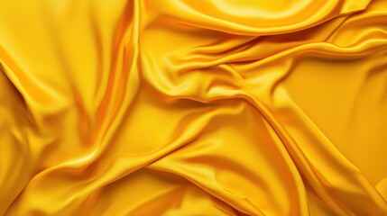 New year background. Golden silk fabric draped elegantly with soft folds and ripples, showcasing luxurious texture and vibrant color under subtle lighting