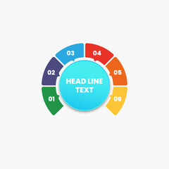 Modern circle infographic design