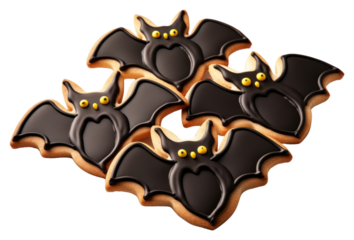 PNG Bat cookies dessert food anthropomorphic.