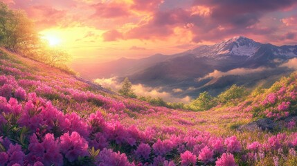 Sunrise over Mountain Meadow