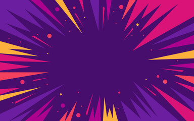 Abstract blast explosion with starburst pop art background,  zap excitement, zoom effect. Retro comic style,  lightning bolts vector template design patterns for Diwali, Christmas, festival sale © Rajan