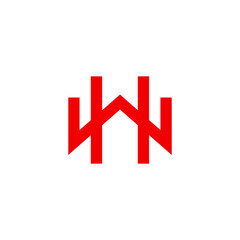 Home with letter H and W logo concept 