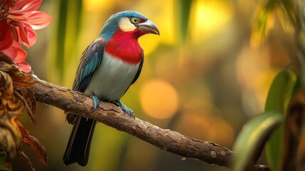 Obraz premium Colorful Bird on a Branch