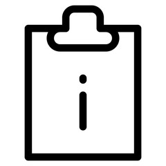 Information Task Icon. Simple Clipboard Vector Illustration Symbol.
