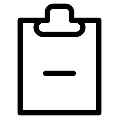 Remove Task Icon. Simple Clipboard Vector Illustration Symbol.