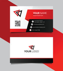 Modern Red and white business card for your business