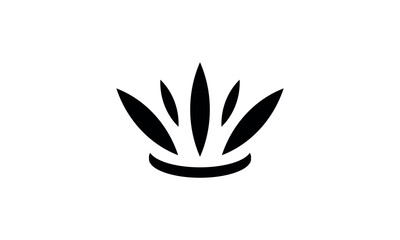 a graphic image with a leaf crown theme, on a white background. vector graphic base.