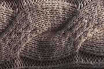 Knitted close up of blanket