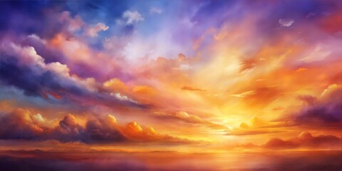 Obraz premium beautiful sunset over the lake