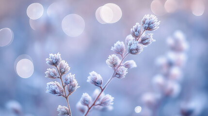 Fototapeta premium Winter Serenity with Snowflake Sparkles