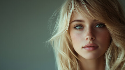 Naklejka premium Blond-Haired Woman - beauty shot