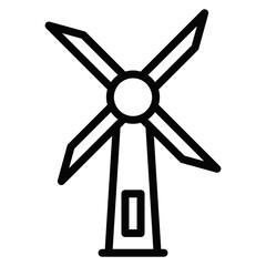 Obraz premium Windmill Vector Icons