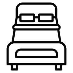Double Bed Vector Icons
