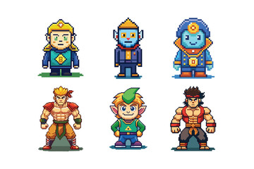 Engaging  pixel art character logos  gaming vectors and Art Styles