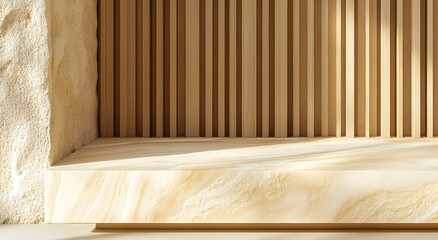 Light Colored Empty Podium for Display Purposes