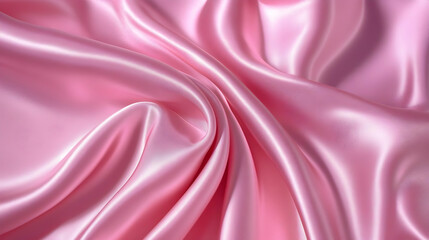 Obraz premium Soft Pink Satin Fabric in Elegant Folds