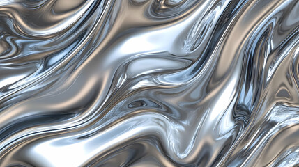 Shimmering Liquid Metal Flowing in Waves