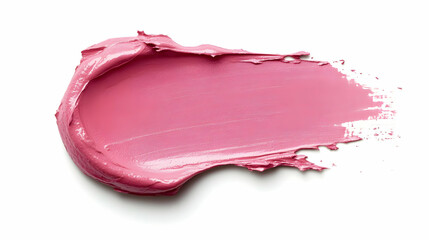 Pink Lipstick Stroke on a White Background